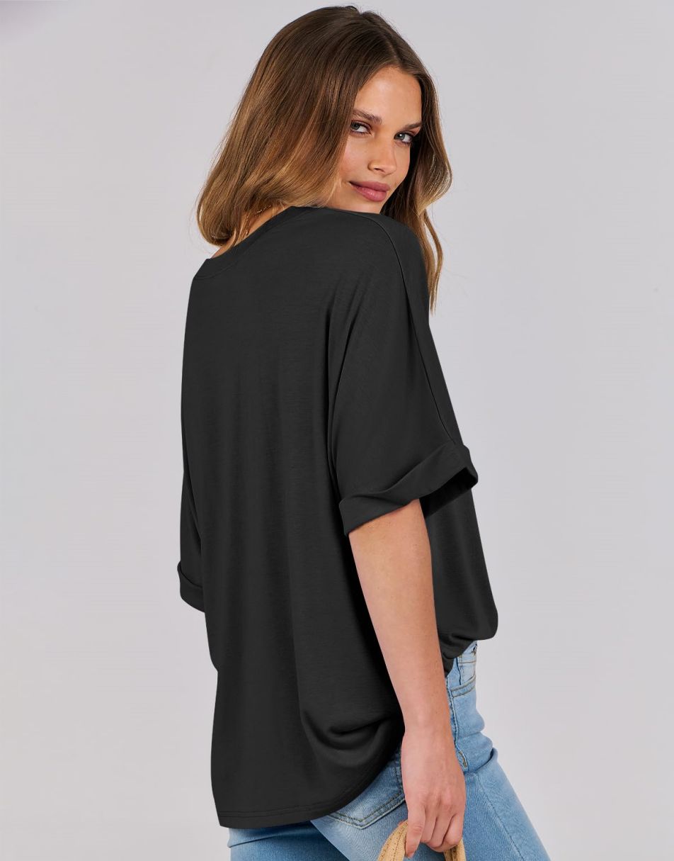ANRABESS Womens Tops Oversized T Shirts for Women Short Sleeve Crewneck Casual Loose Basic Tee Shirt Trendy Summer Fashion Clothes
