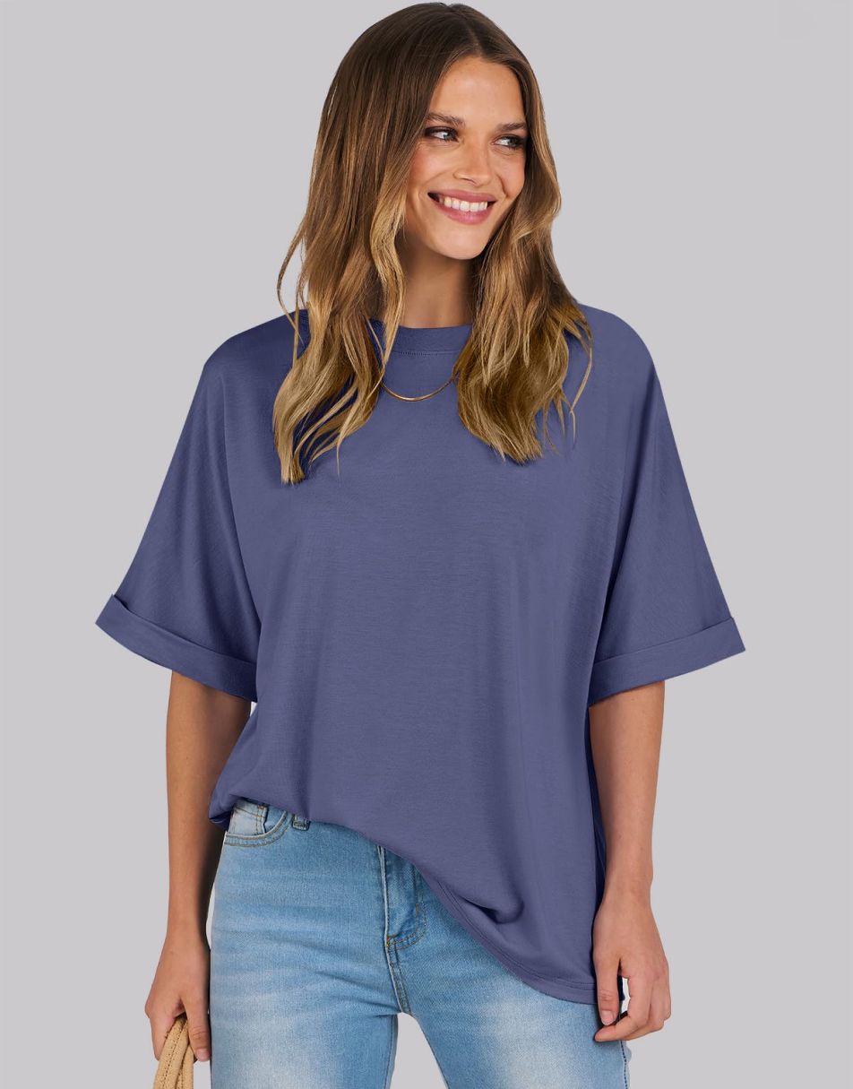 ANRABESS Womens Tops Oversized T Shirts for Women Short Sleeve Crewneck Casual Loose Basic Tee Shirt Trendy Summer Fashion Clothes
