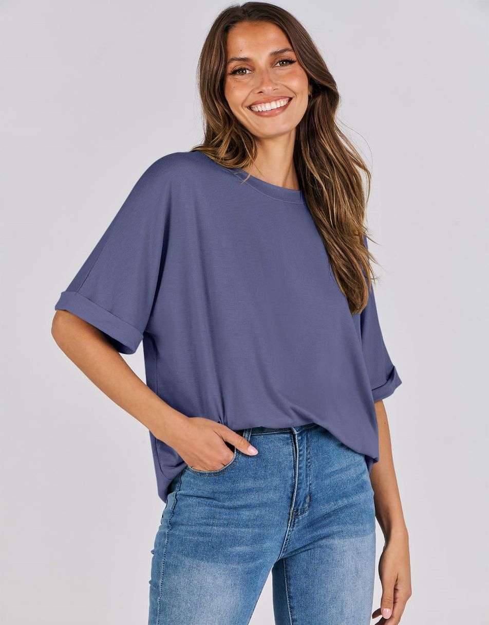 ANRABESS Womens Tops Oversized T Shirts for Women Short Sleeve Crewneck Casual Loose Basic Tee Shirt Trendy Summer Fashion Clothes