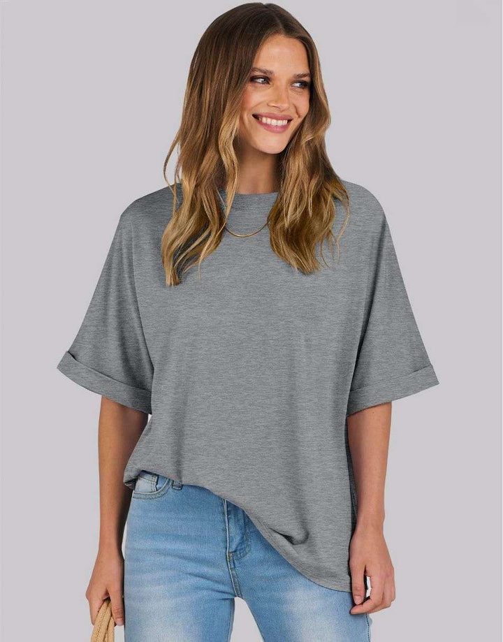 ANRABESS Womens Tops Oversized T Shirts for Women Short Sleeve Crewneck Casual Loose Basic Tee Shirt Trendy Summer Fashion Clothes