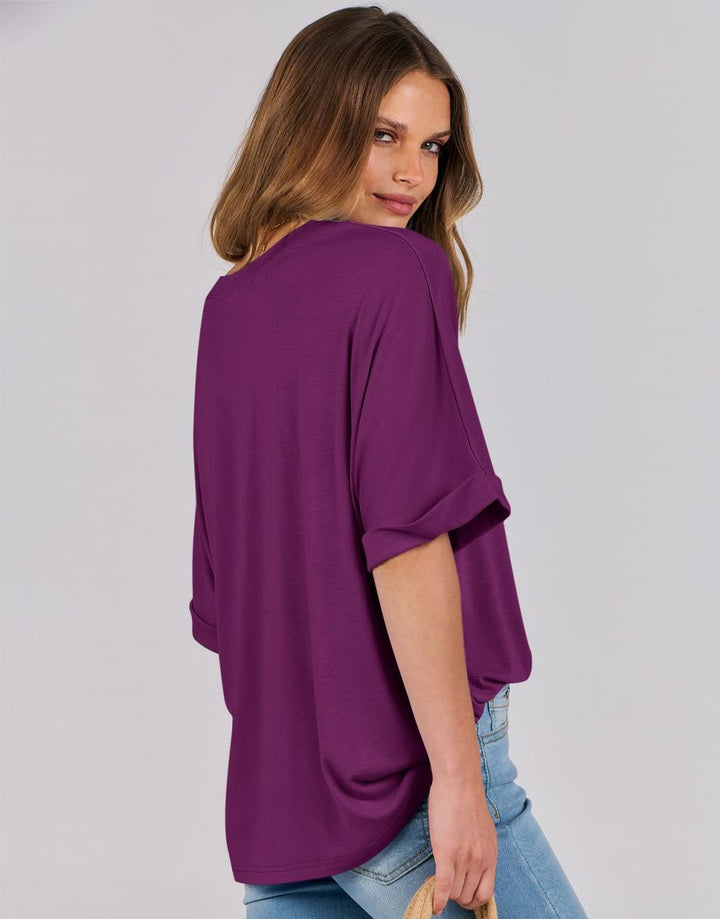 ANRABESS Womens Tops Oversized T Shirts for Women Short Sleeve Crewneck Casual Loose Basic Tee Shirt Trendy Summer Fashion Clothes