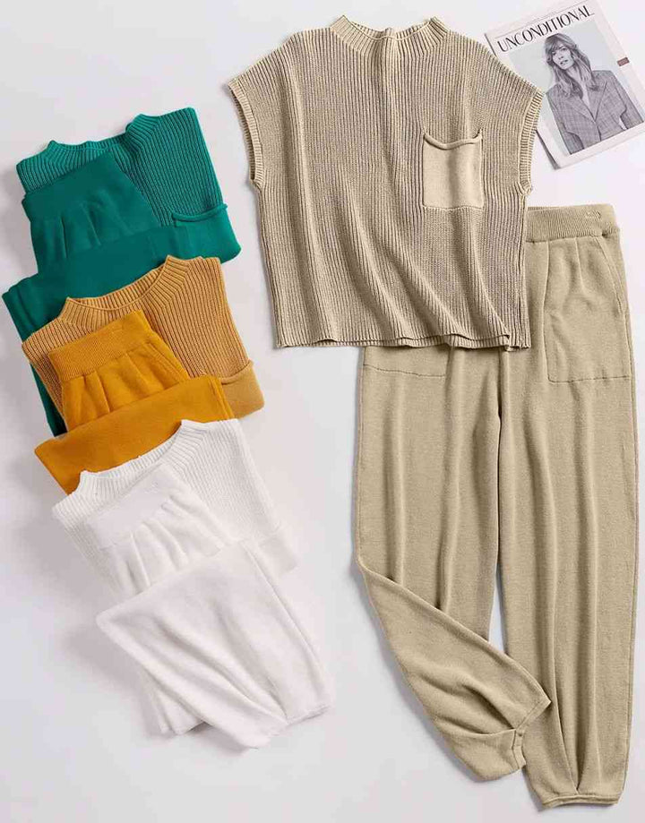 ANRABESS Women's Knit Sweater and Pants Lounge Set
