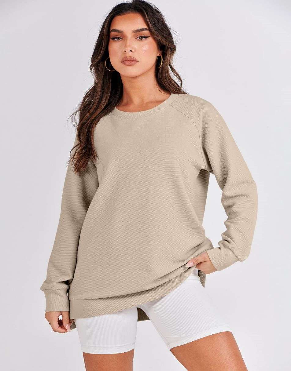 ANRABESS Women's Oversized Side Zipper Tunic Hoodie