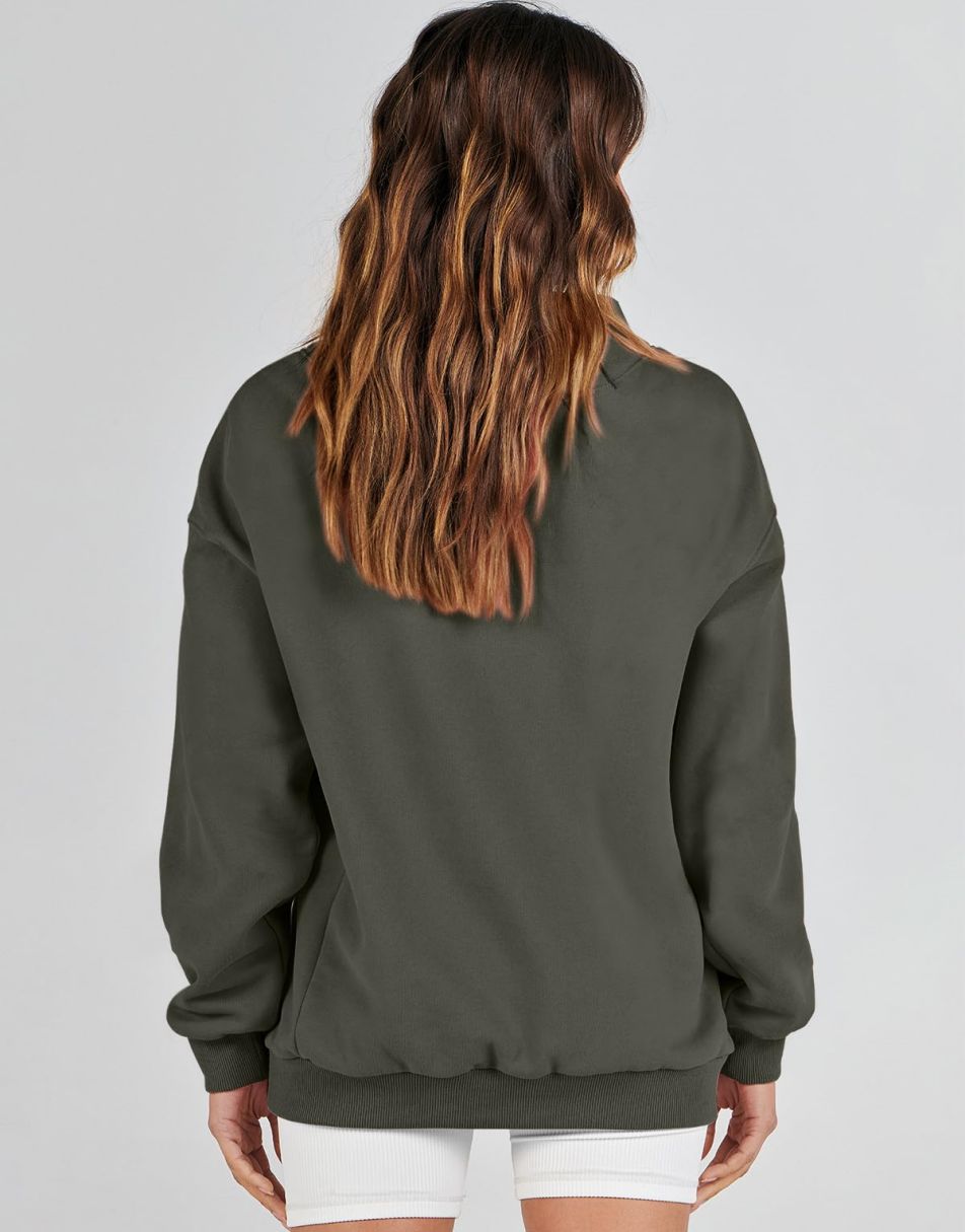 ANRABESS Women's Oversized Turtleneck Long Sleeve Sweatshirt