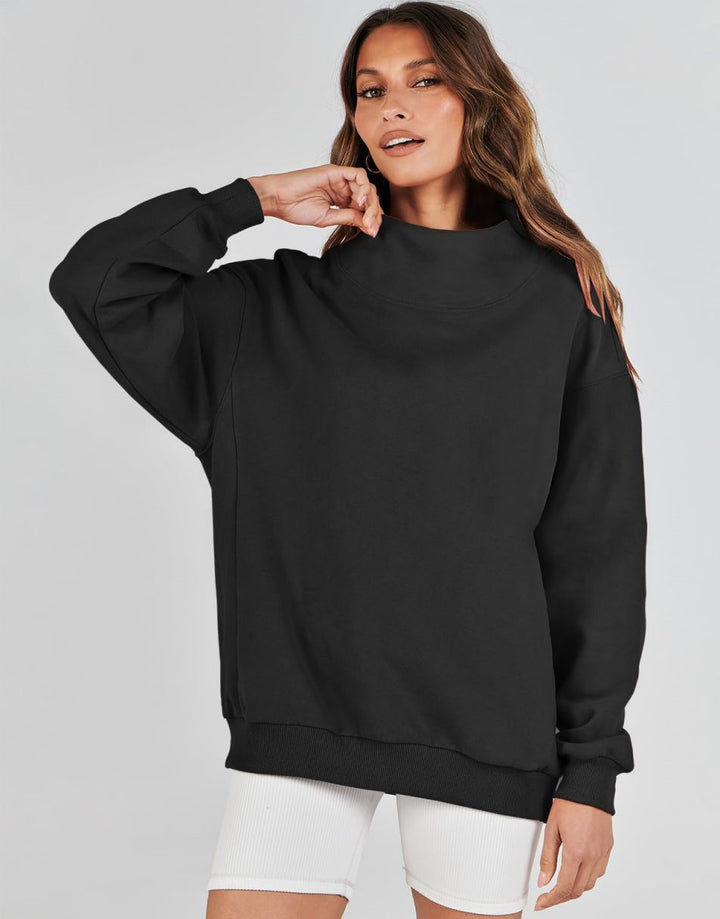 ANRABESS Women's Oversized Turtleneck Long Sleeve Sweatshirt