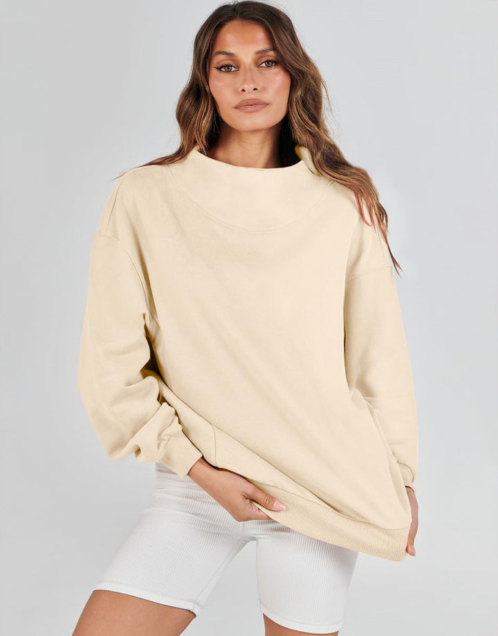 ANRABESS Women's Oversized Turtleneck Long Sleeve Sweatshirt