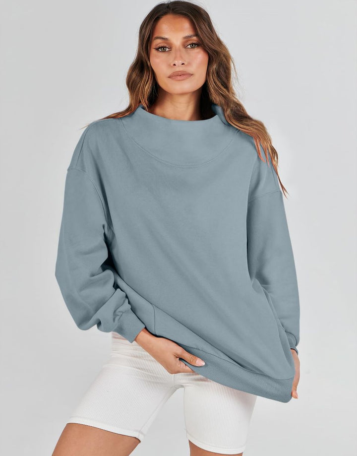 ANRABESS Women's Oversized Turtleneck Long Sleeve Sweatshirt