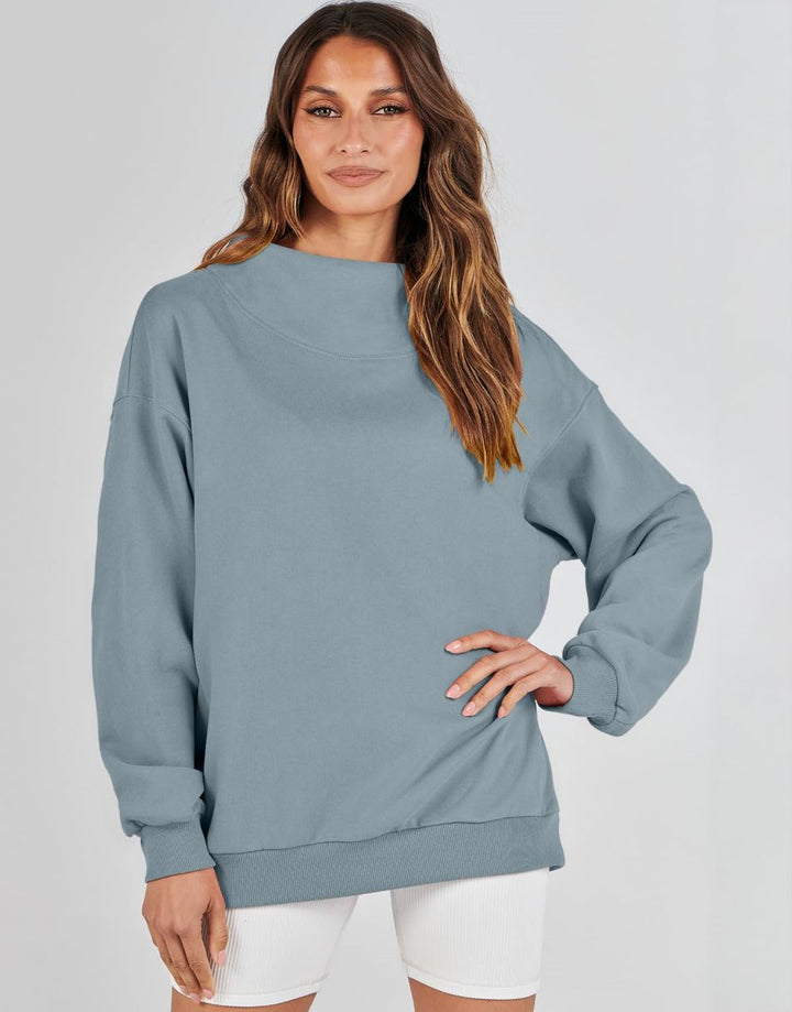 ANRABESS Women's Oversized Turtleneck Long Sleeve Sweatshirt
