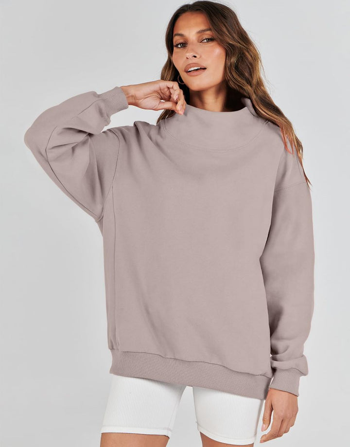 ANRABESS Women's Oversized Turtleneck Long Sleeve Sweatshirt