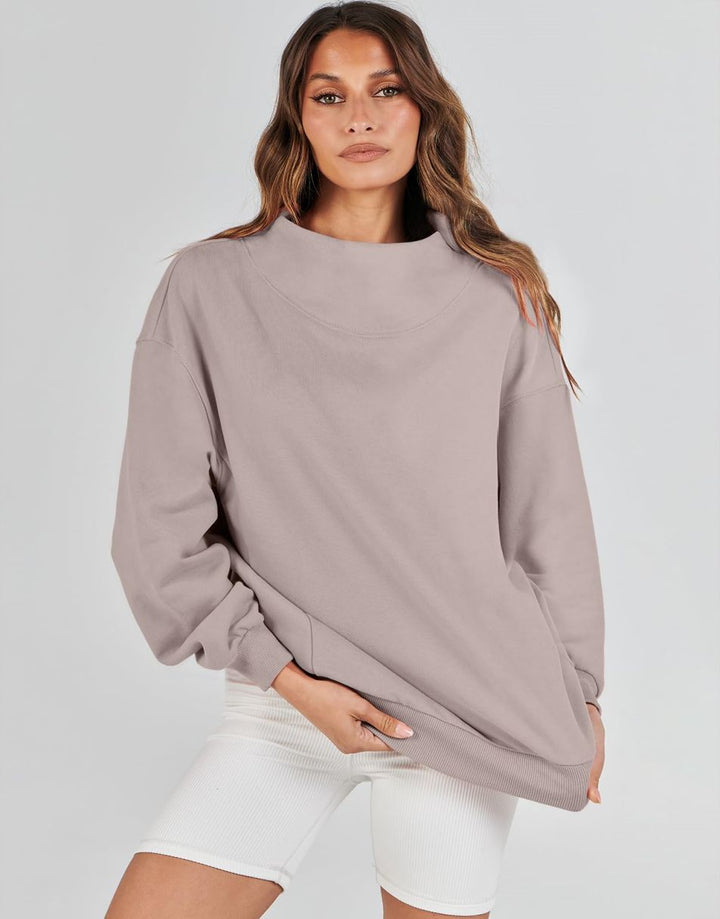 ANRABESS Women's Oversized Turtleneck Long Sleeve Sweatshirt