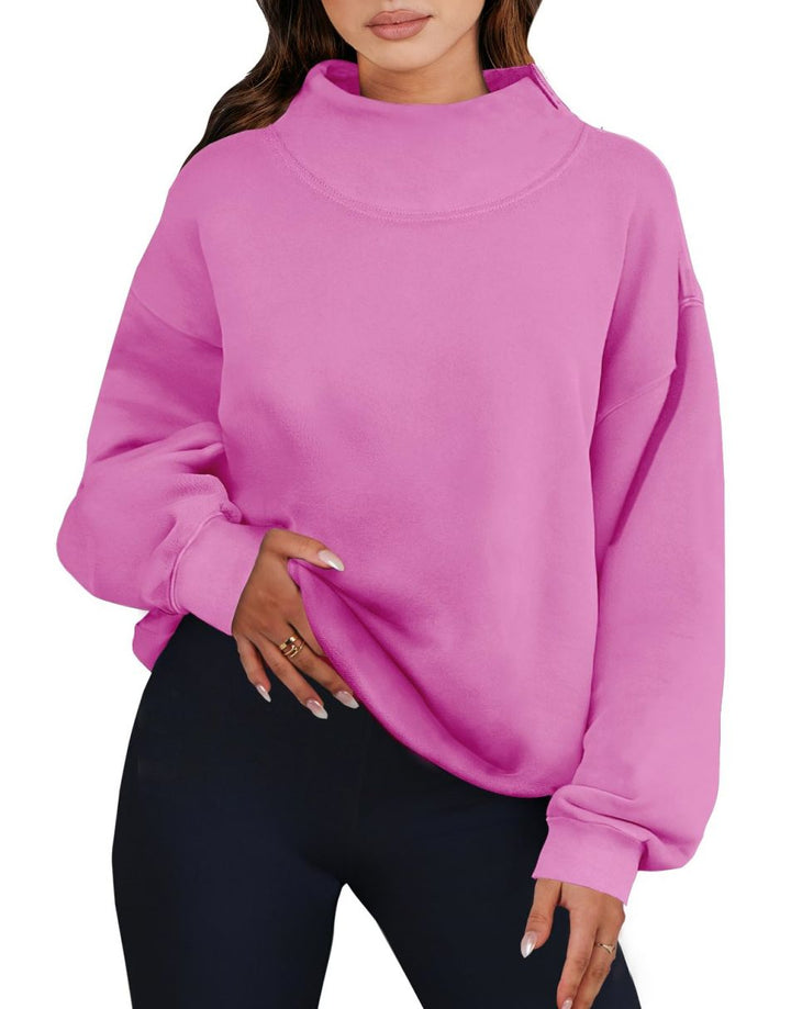 ANRABESS Women's Oversized Turtleneck Long Sleeve Sweatshirt
