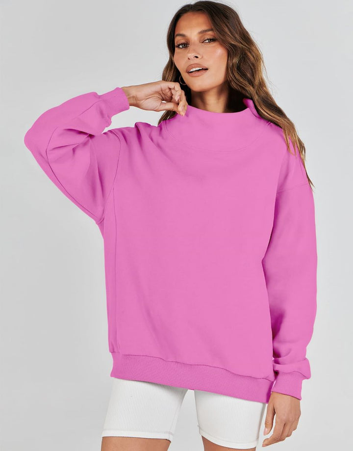 ANRABESS Women's Oversized Turtleneck Long Sleeve Sweatshirt