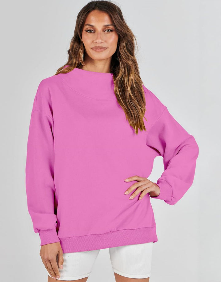 ANRABESS Women's Oversized Turtleneck Long Sleeve Sweatshirt