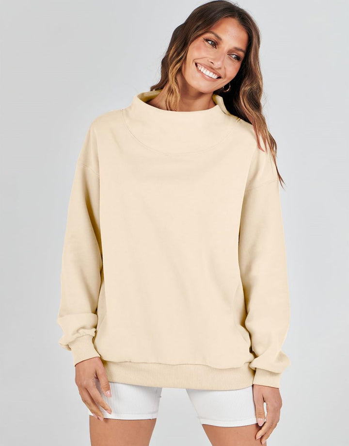 ANRABESS Women's Oversized Turtleneck Long Sleeve Sweatshirt