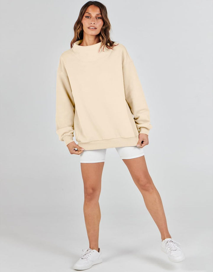 ANRABESS Women's Oversized Turtleneck Long Sleeve Sweatshirt