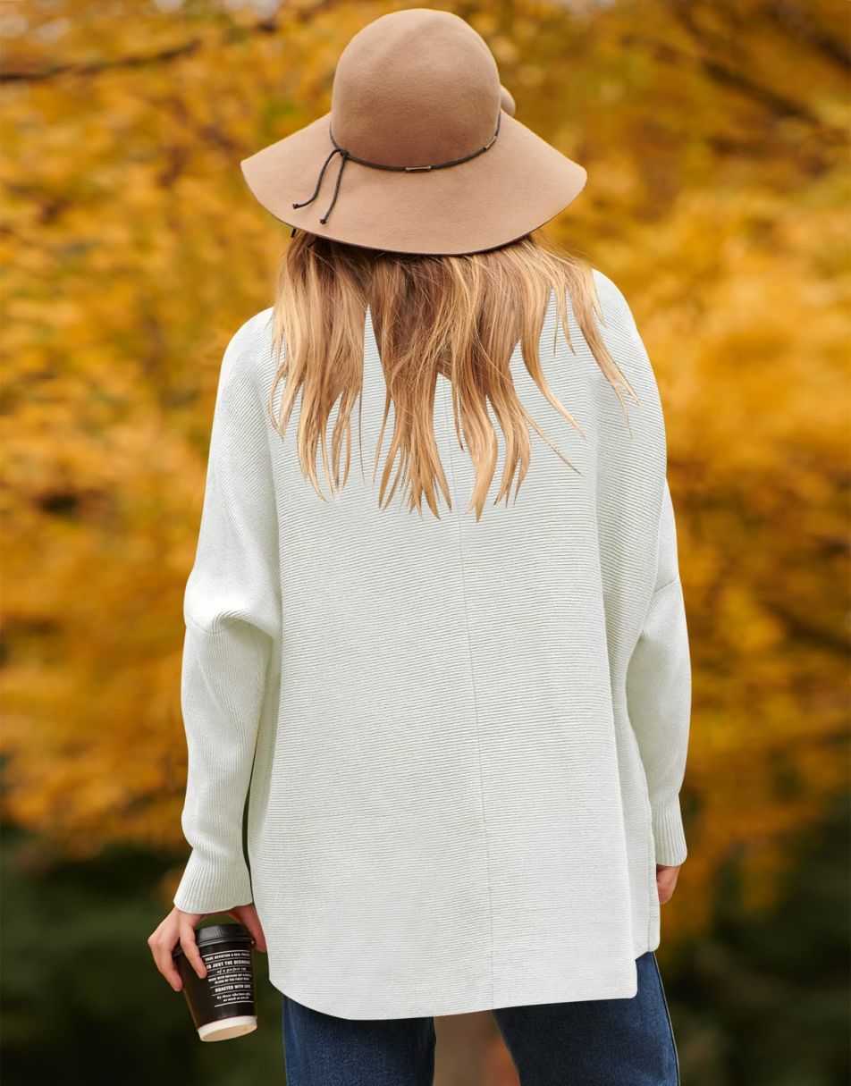 ANRABESS Oversized Batwing Sleeve Turtleneck Knit Pullover
