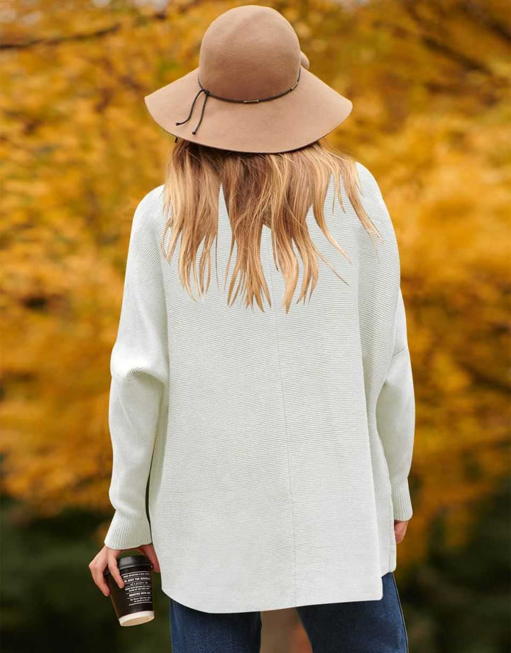 ANRABESS Oversized Batwing Sleeve Turtleneck Knit Pullover