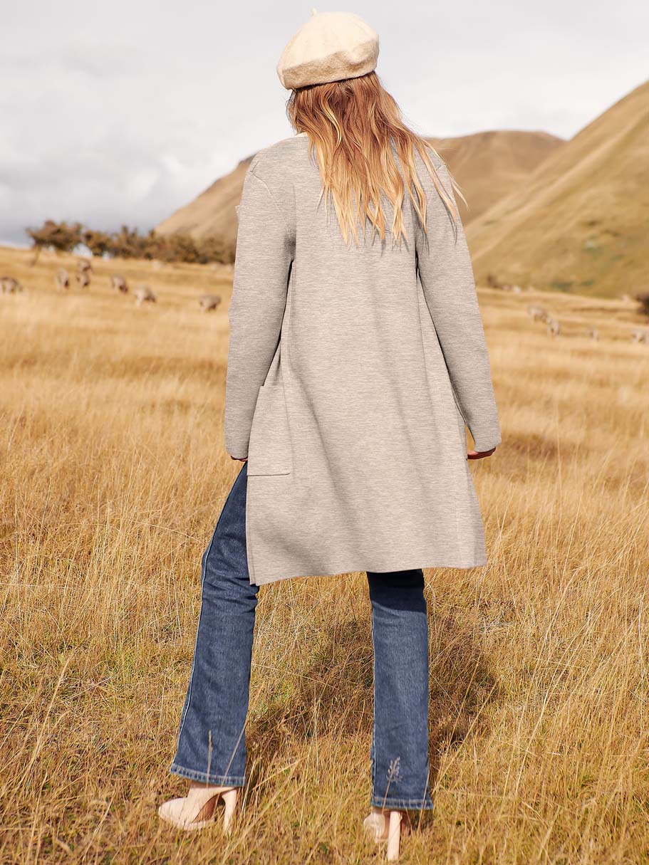 ANRABESS Womens Cardigan Sweater Open Front Knit Long Coatigan Dressy Casual Jacket Coat 2026 Fall Outfits Classy Clothes
