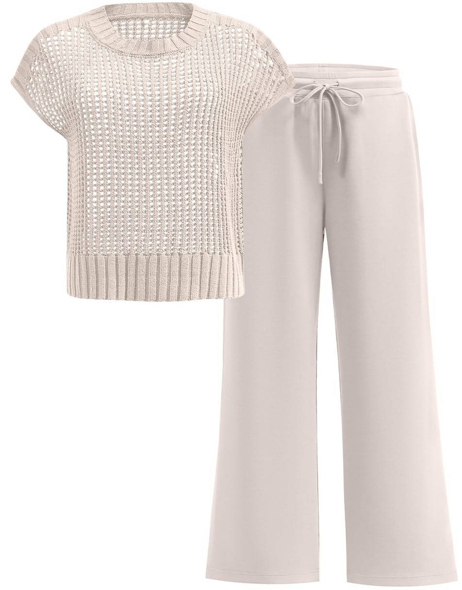 ANRABESS Crochet Two-Piece Set