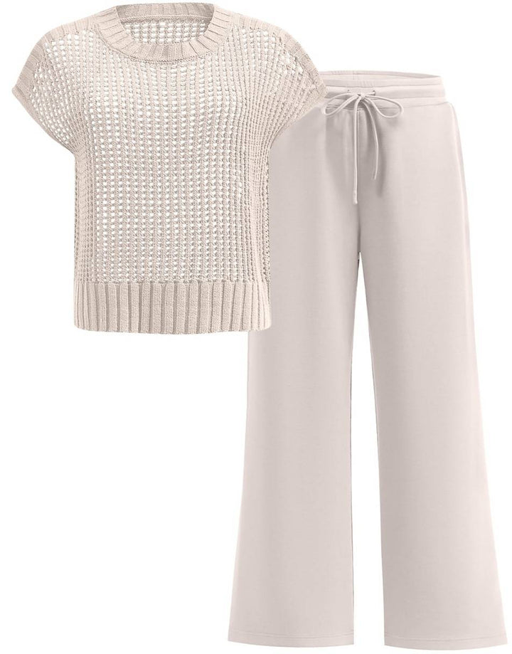 ANRABESS Crochet Two-Piece Set