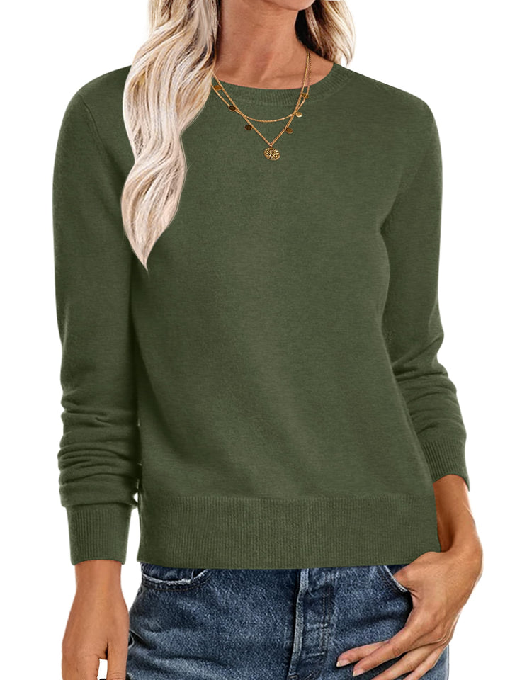 ANRABESS Women's Lightweight Crewneck Loose Sweater
