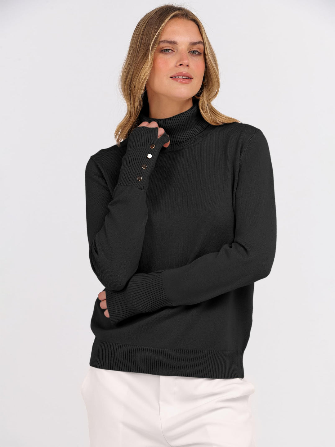ANRABESS Dressy Casual Turtleneck Sweater for Women
