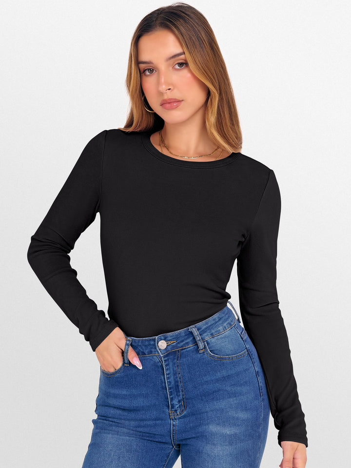 ANRABESS Women's Fleece Lined Thermal Winter Undershirt