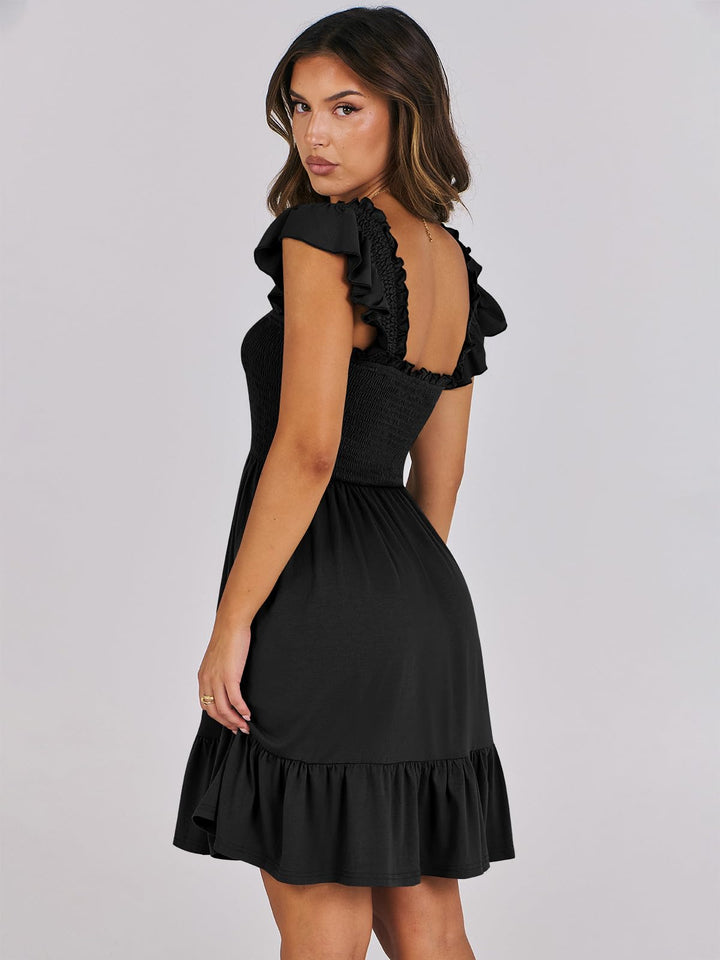 ANRABESS Boho Sleeveless Square Neck Beach Dress