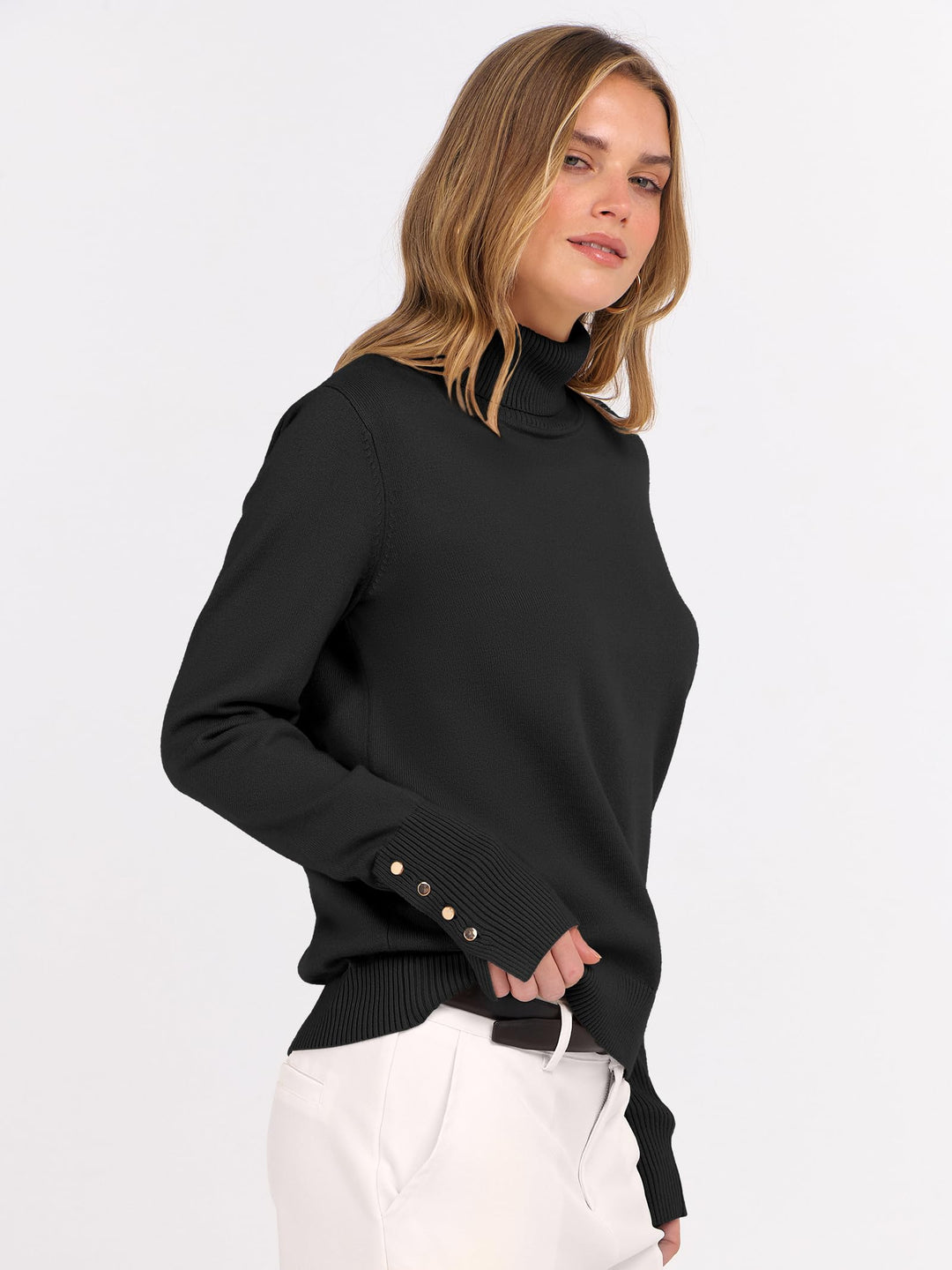 ANRABESS Dressy Casual Turtleneck Sweater for Women