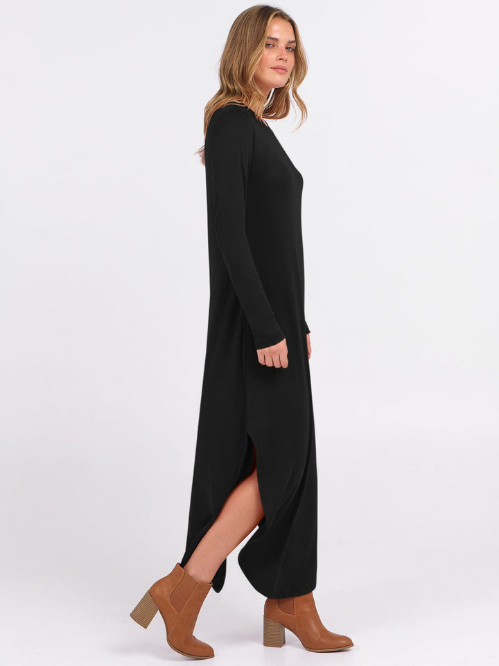 ANRABESS Casual Loose Maxi Dress for Travel with Pockets