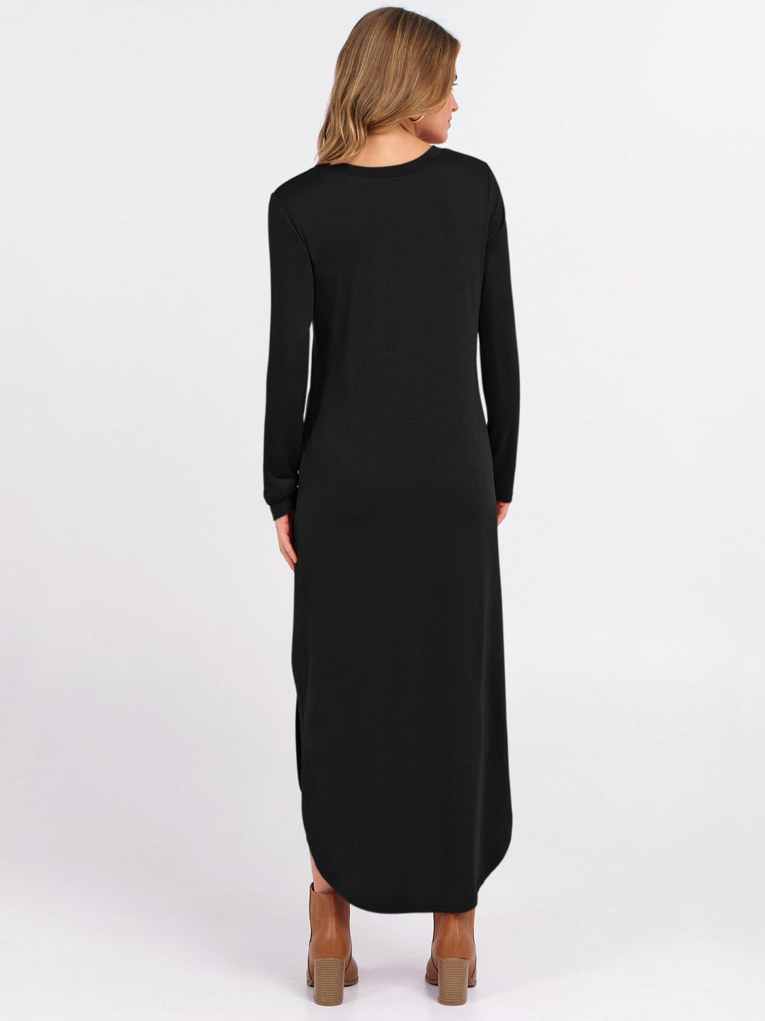 ANRABESS Casual Loose Maxi Dress for Travel with Pockets