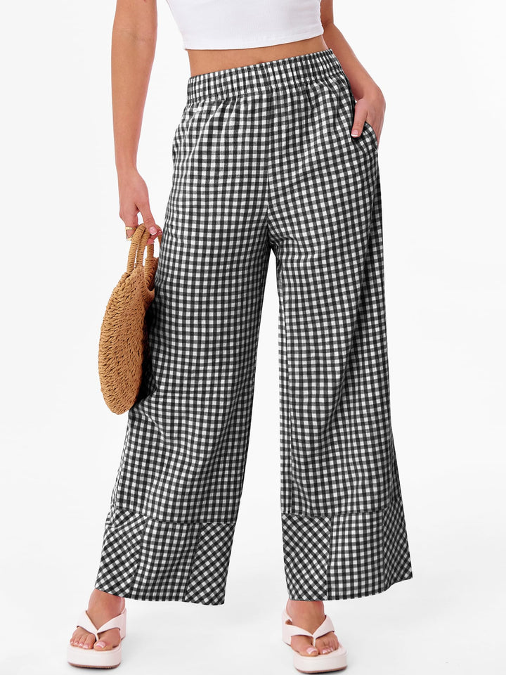 ANRABESS Plaid Boxer Pajama Pants for Casual Lounge