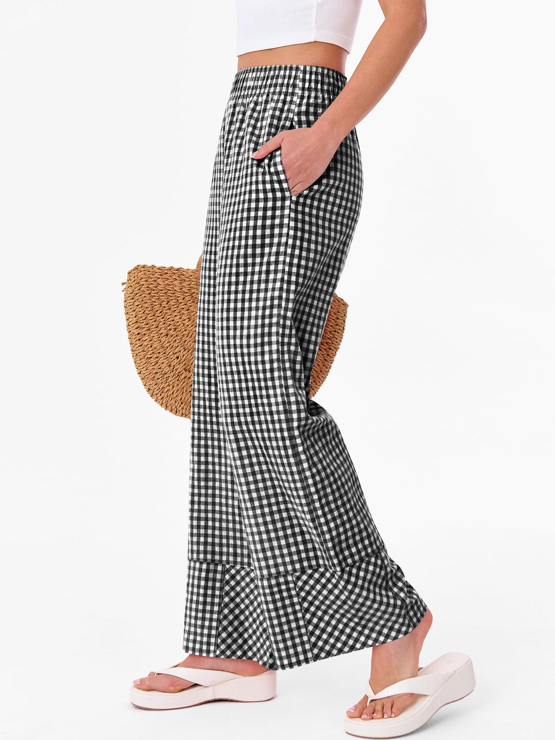 ANRABESS Plaid Boxer Pajama Pants for Casual Lounge