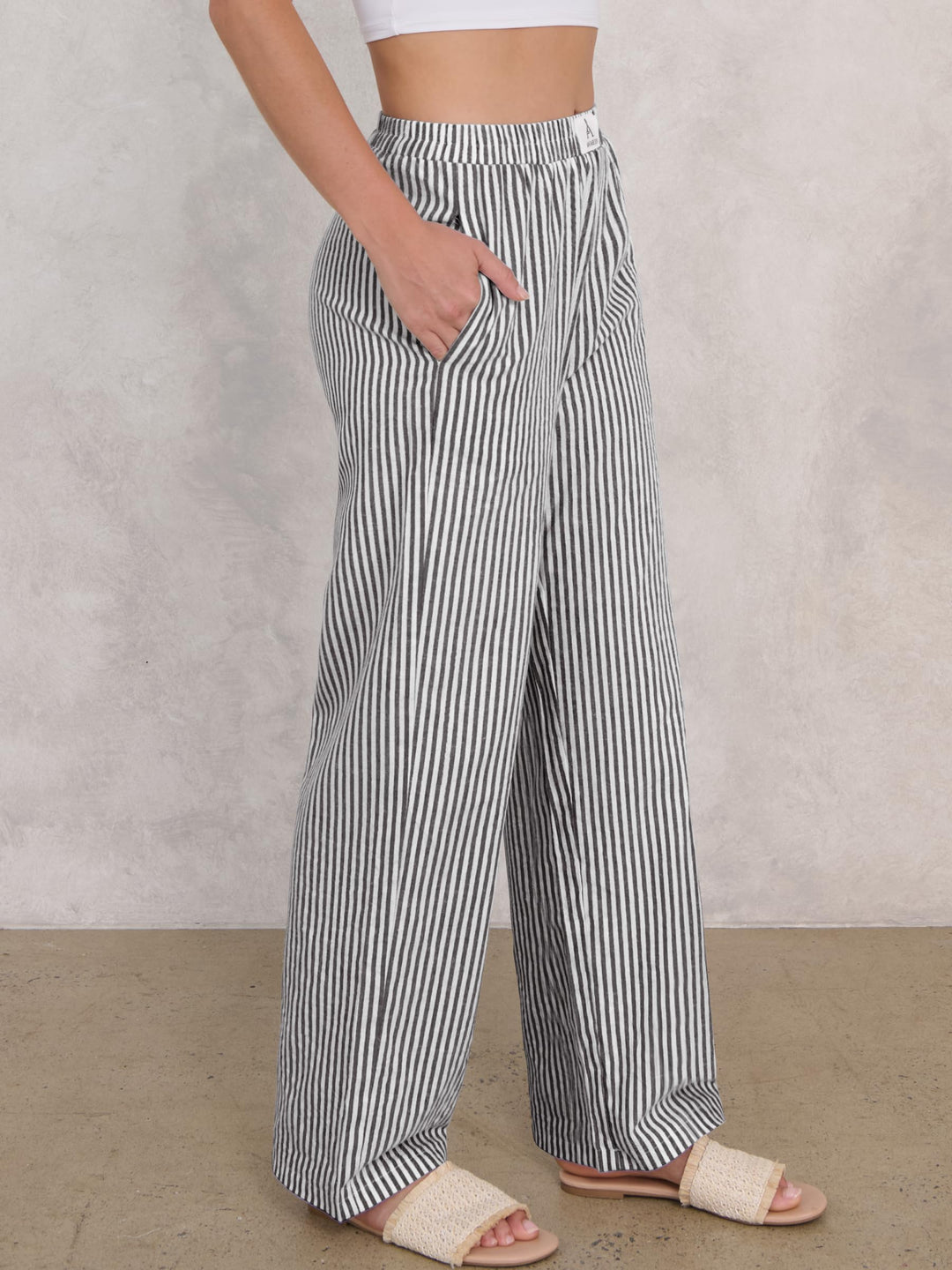 ANRABESS Women's Gingham Striped Lounge Pants with Pockets