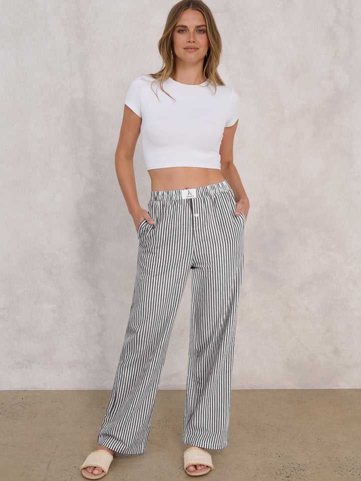 ANRABESS Women's Gingham Striped Lounge Pants with Pockets