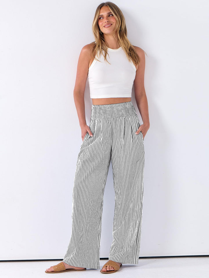 ANRABESS High Waisted Gingham Lounge Pajama Pants