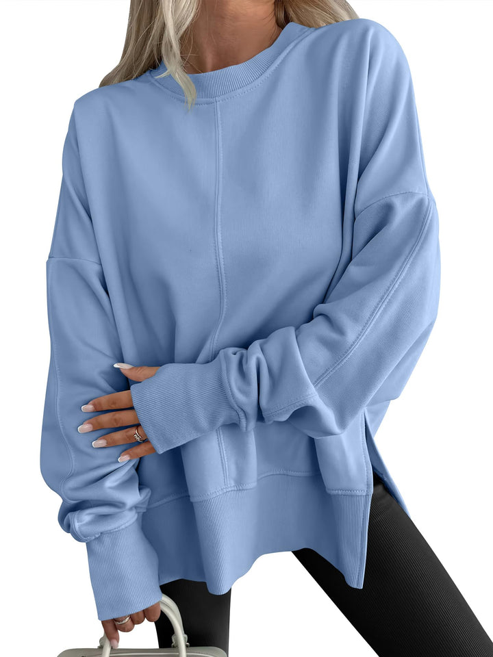 ANRABESS Oversized Sweatshirts for Women Thumbhole Long Sleeve Hoodies Shirts Fall Side Slit Pullover Fashion Top Teen Y2k Outfits