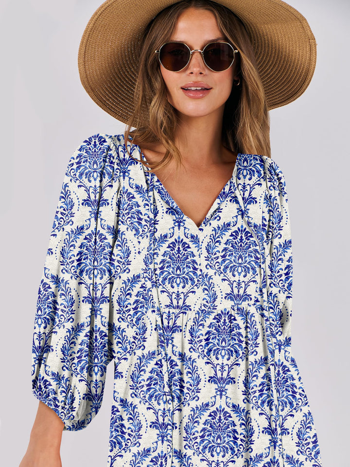 ANRABESS Women's Boho Floral V-Neck Maxi Dress