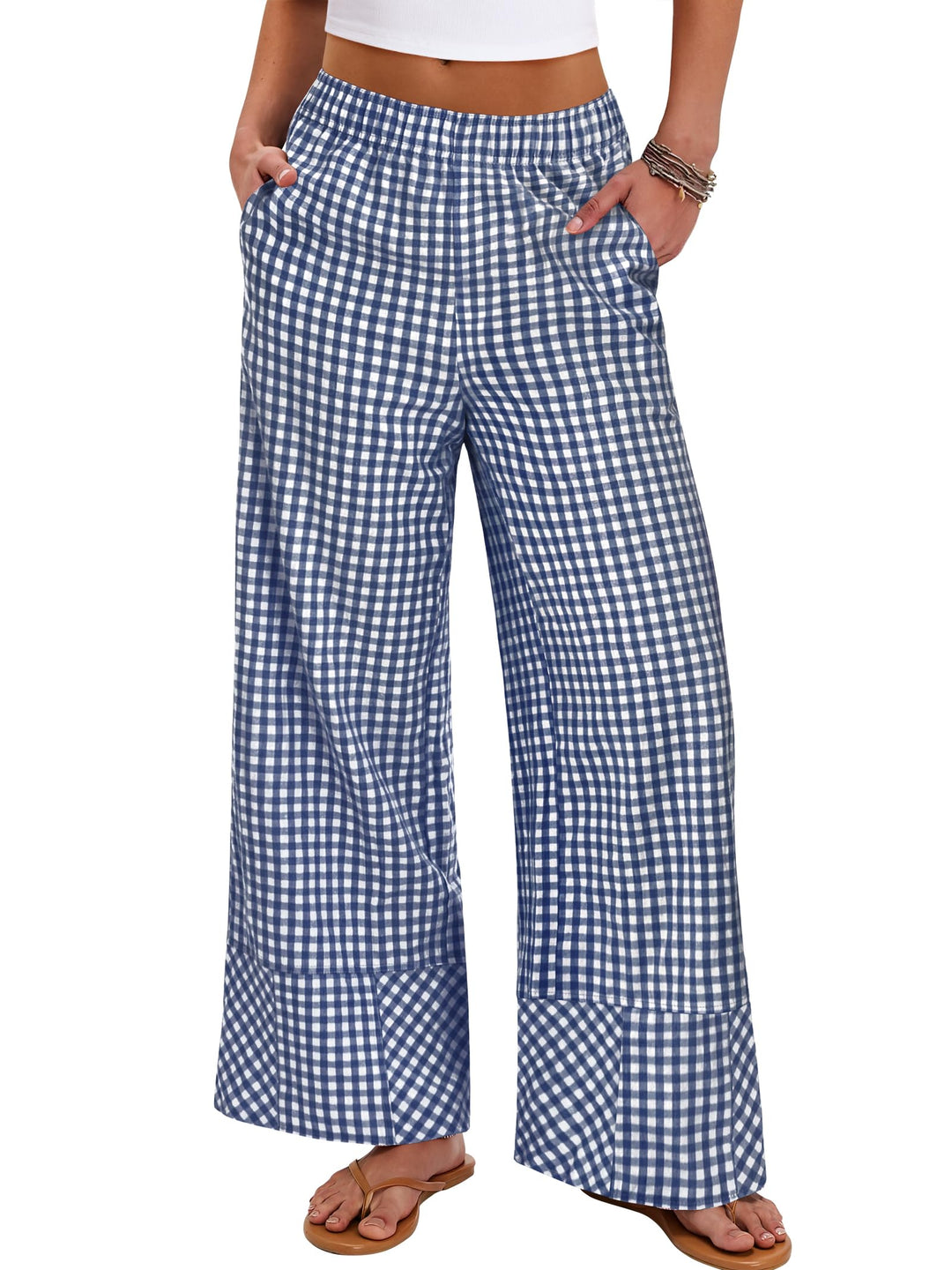ANRABESS Plaid Boxer Pajama Pants for Casual Lounge