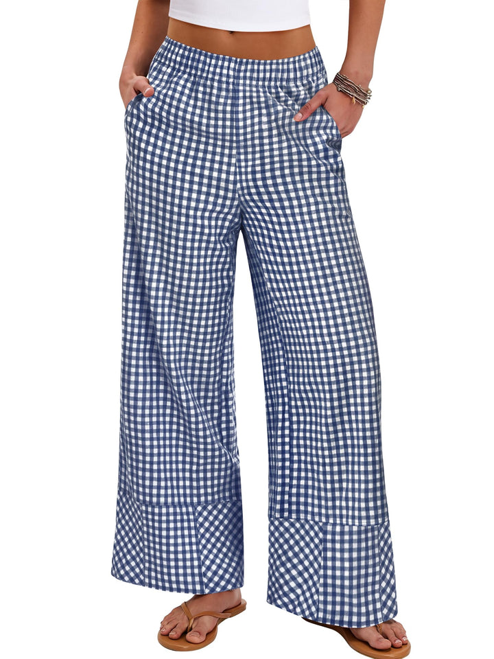 ANRABESS Plaid Boxer Pajama Pants for Casual Lounge