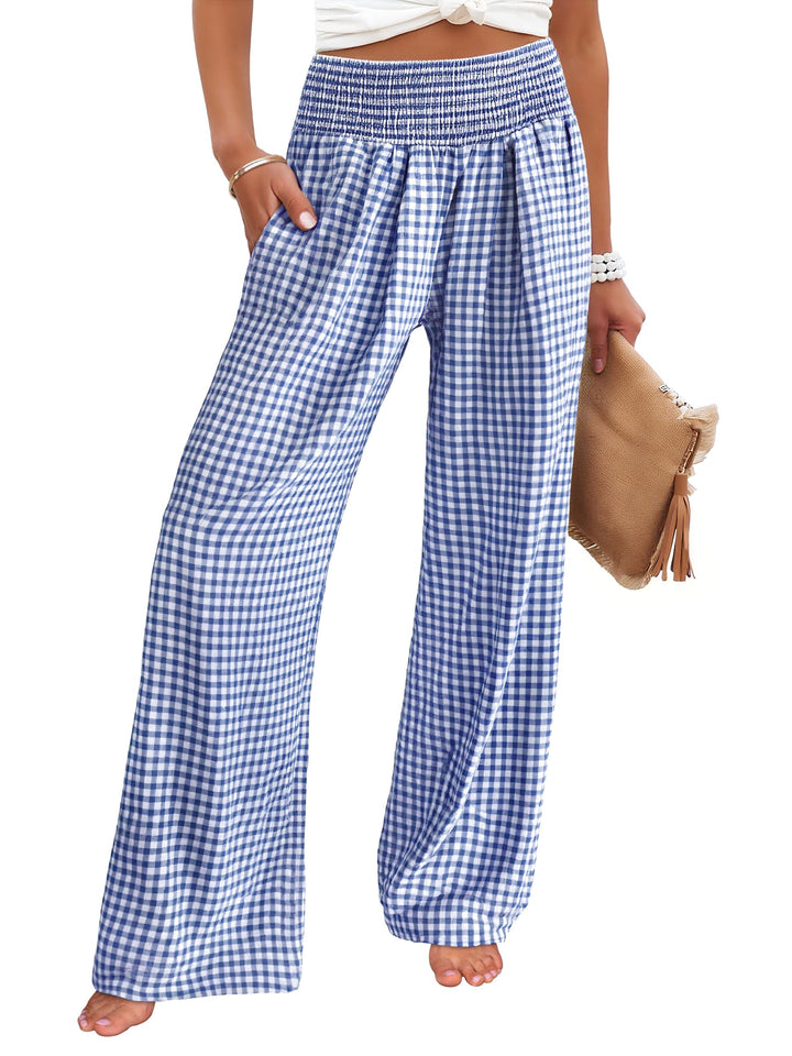 ANRABESS High Waisted Gingham Lounge Pajama Pants