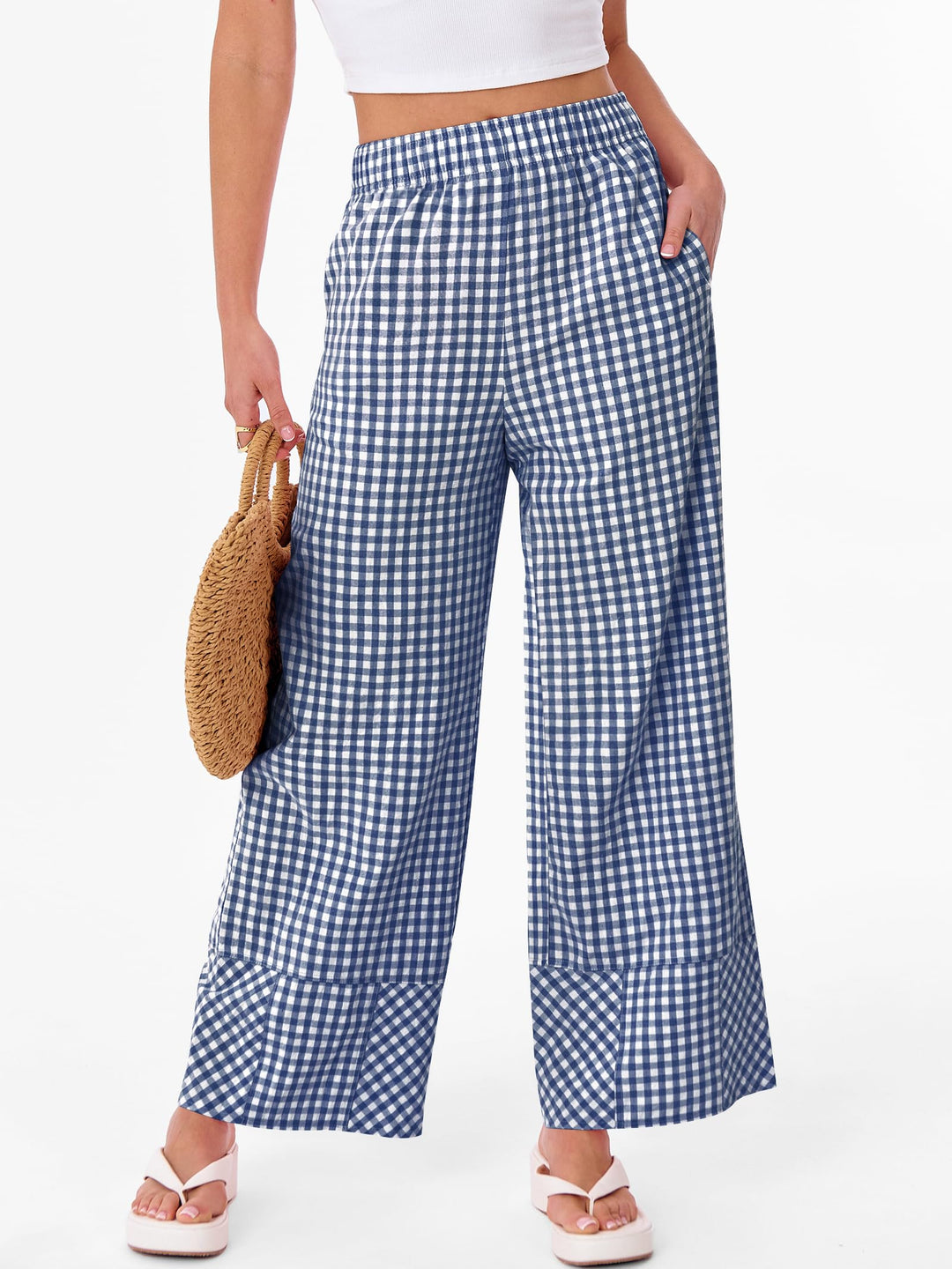 ANRABESS Plaid Boxer Pajama Pants for Casual Lounge