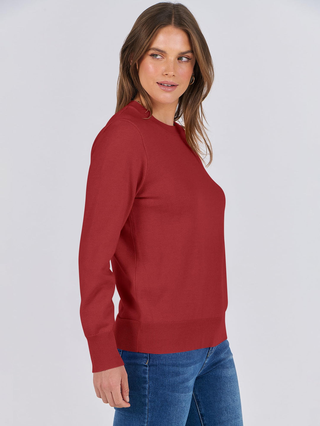 ANRABESS Women's Lightweight Crewneck Loose Sweater