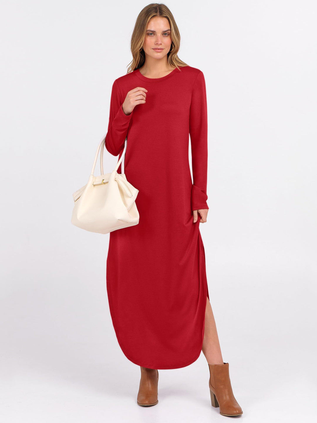 ANRABESS Casual Loose Maxi Dress for Travel with Pockets