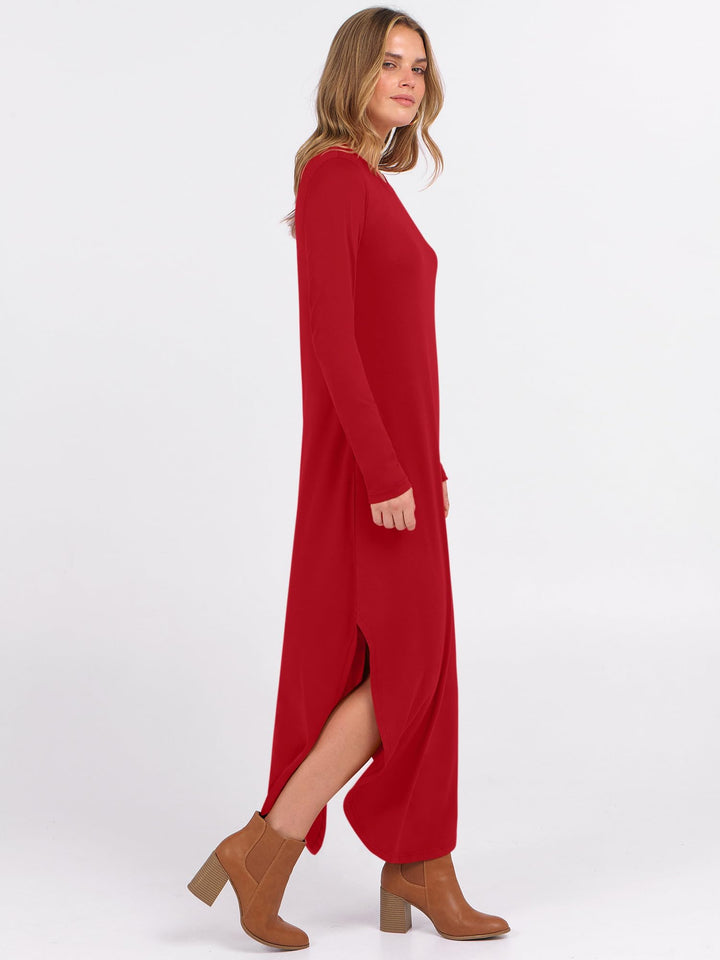 ANRABESS Casual Loose Maxi Dress for Travel with Pockets