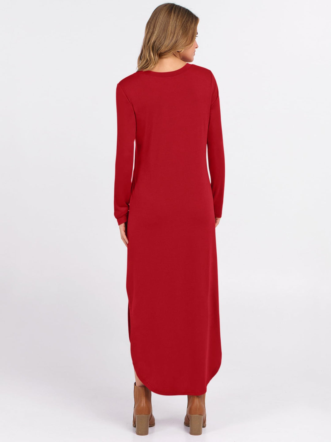 ANRABESS Casual Loose Maxi Dress for Travel with Pockets