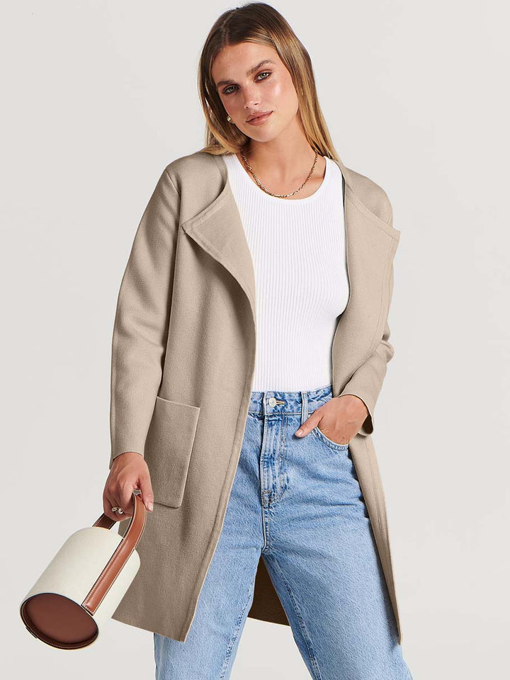 ANRABESS Womens Cardigan Sweater Open Front Knit Long Coatigan Dressy Casual Jacket Coat 2026 Fall Outfits Classy Clothes