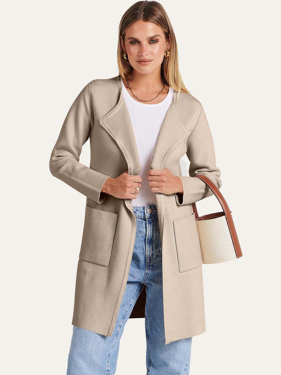 ANRABESS Womens Cardigan Sweater Open Front Knit Long Coatigan Dressy Casual Jacket Coat 2026 Fall Outfits Classy Clothes