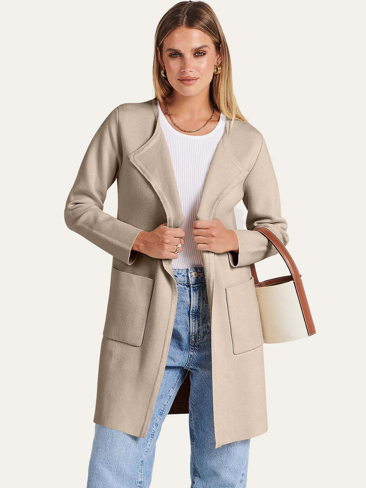 ANRABESS Womens Cardigan Sweater Open Front Knit Long Coatigan Dressy Casual Jacket Coat 2026 Fall Outfits Classy Clothes