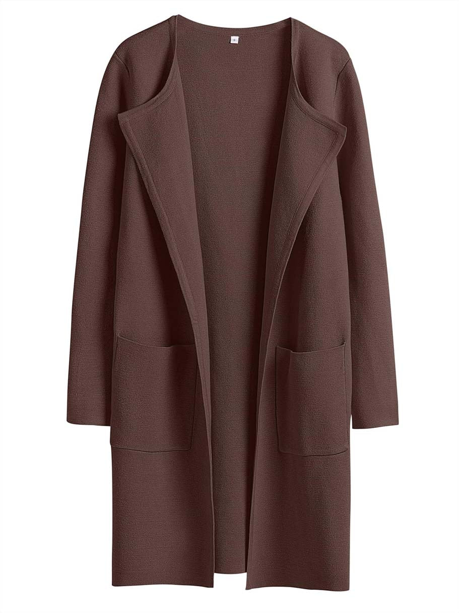 ANRABESS Womens Cardigan Sweater Open Front Knit Long Coatigan Dressy Casual Jacket Coat 2026 Fall Outfits Classy Clothes